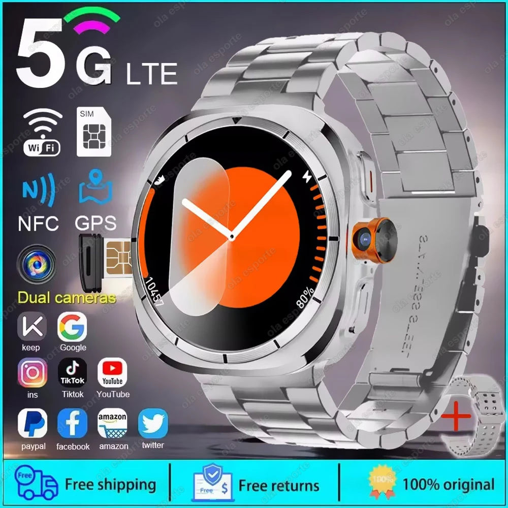 U8 Ultra IOS Android 9.0 Smart Watch Men 4G 5G SIM Card WiFi NFC GPS Compass 32GB Smartwatch Rotating Camera Sport Watch 7 Ultra