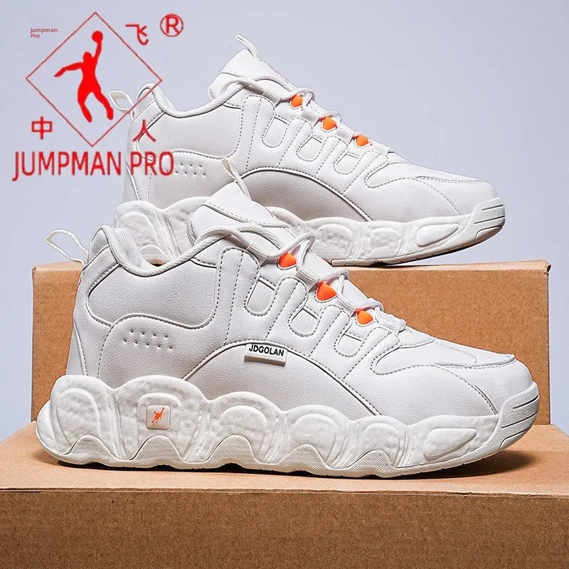 Jordan Grant Men's Shoes Versatile Thick Bottom Shock Absorption Heightening Student Wear-Resistant Dad Shoes Sporty Style