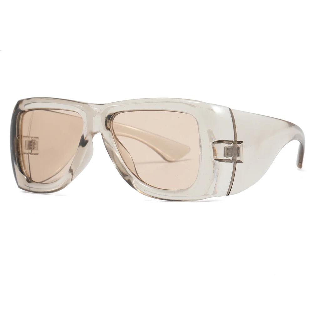 Oversized Square Sunglasses Y2K Style — Black | KIMLUD