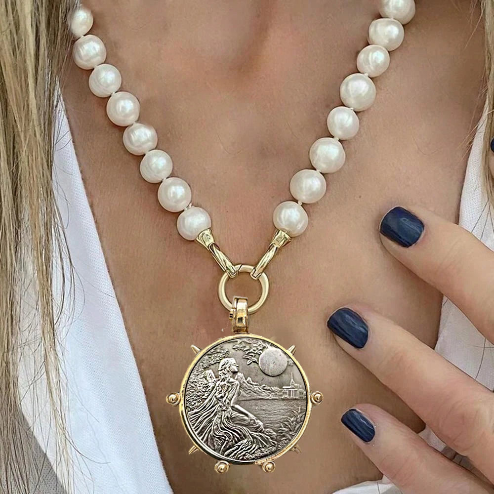 Pearl Multi-Layer Statement Necklace — Ivory | KIMLUD