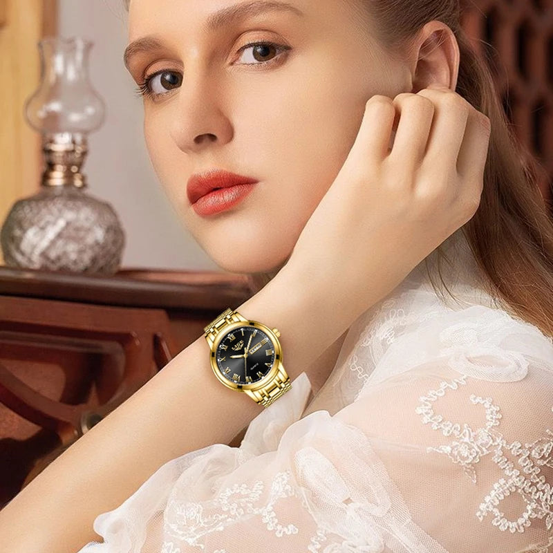 LIGE 2023 New Gold Watch Women Watches Ladies Creative Steel Women's Bracelet Watches Female Waterproof Clock Relogio Feminino