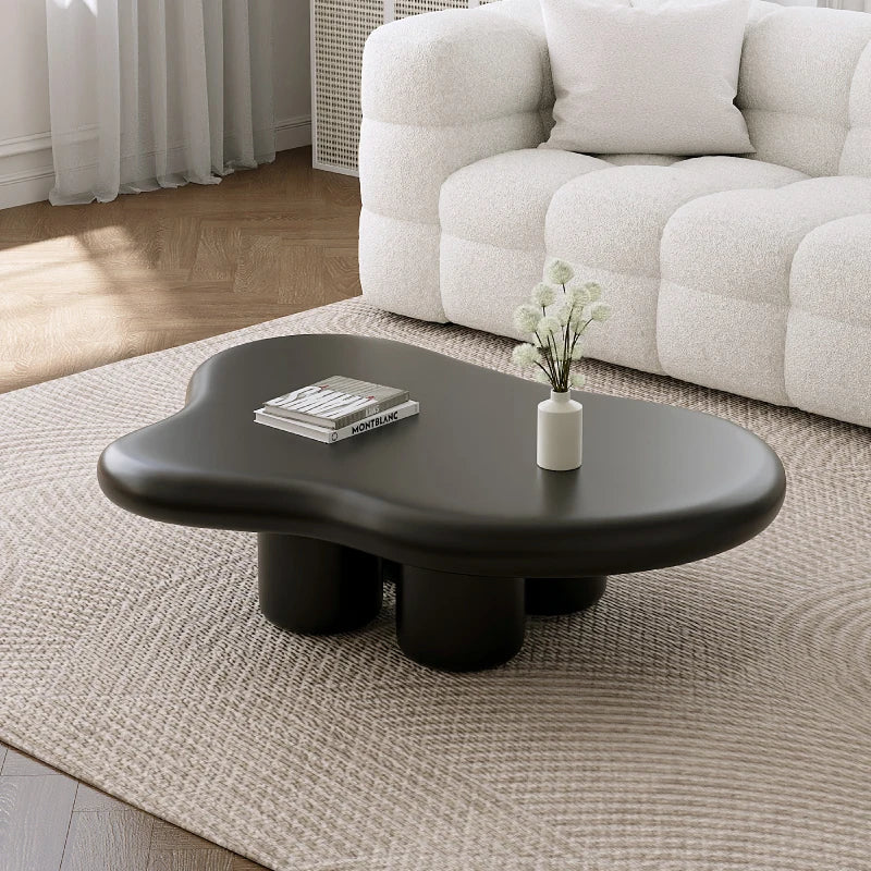 Nordic Cloud Shaped Coffee Table Solid Wood — Natural Wood | KIMLUD