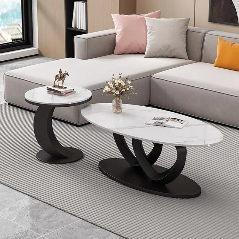 Unique Standing Coffee Table Aesthetic Round Industrial Luxury Coffee Table Modern Simple Mesa Auxiliar Postmodern Furniture
