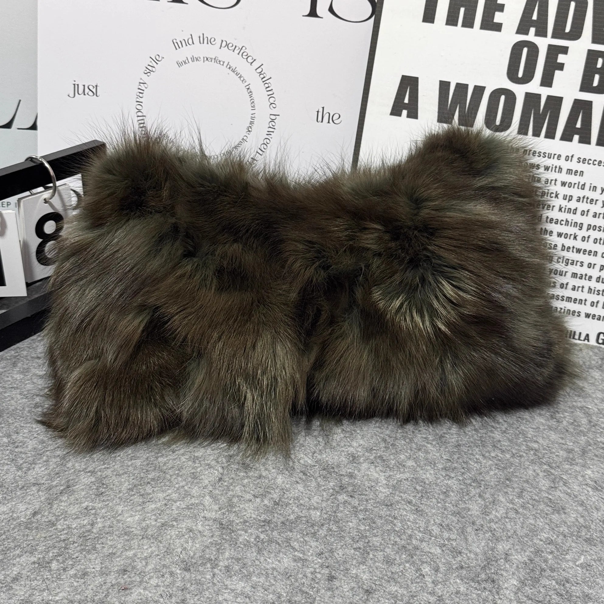 Winter Fox Fur Bag Women's Bag Fashion Handbag Ladies Bags Purses Women Shoulder Bag Real Silver Fox Fur Messenger Bags