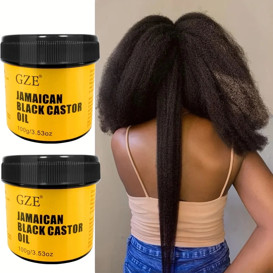 2 Pack GZE JAMAICAN Black Castor Oil - Jamaican Black Castor Oil for Hair Strengthens and Scalp Care