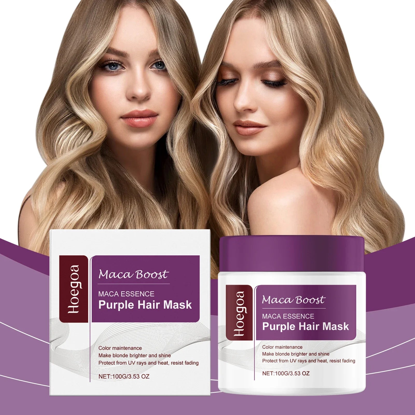 Magical Purple Hair Mask Professional Neutralizes Brass & Yellow Tones For Blonde Silver Gray Highlighted Hair Beauty Health