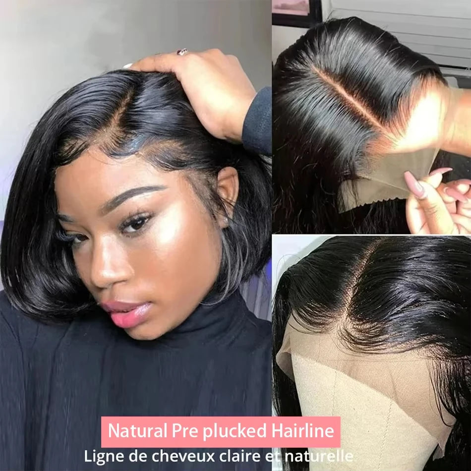 Lace Front Wig - 250% Remy Brazilian Hair - Bone Straight Bob | KIMLUD