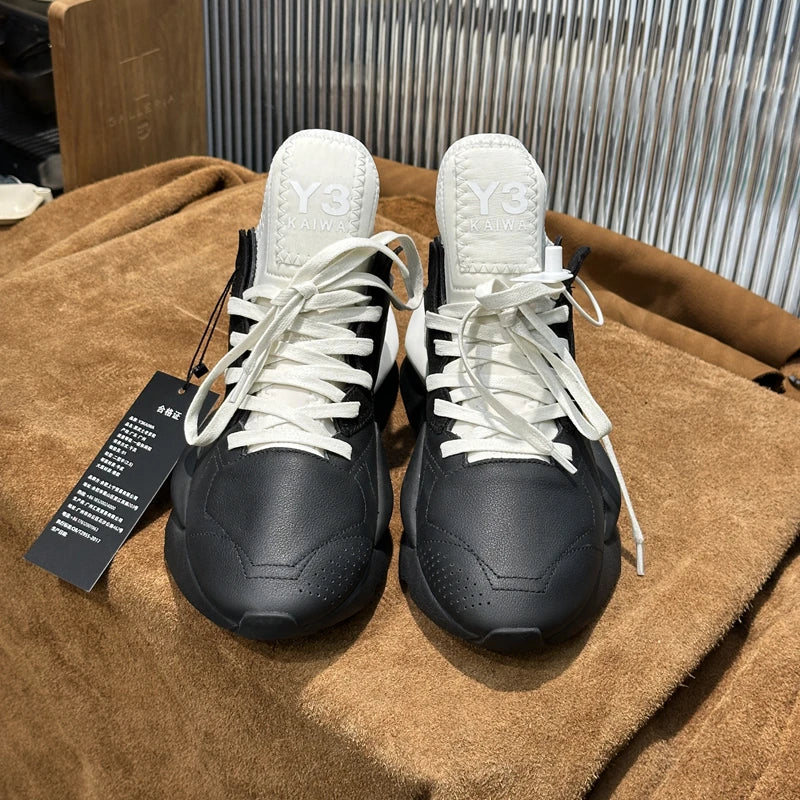 Men's Casual Shoes – Round Toe Lace-Up – Genuine Leather | KIMLUD