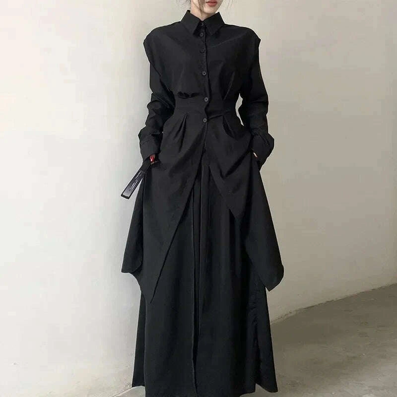 long-waist-cinched-coat-shirt-for-men-and-women-straight-leg-pants-slimming-long-shirt-dress-by-none-ae-stock-in-mainland-chinkimlud-womens-fashion-34602253