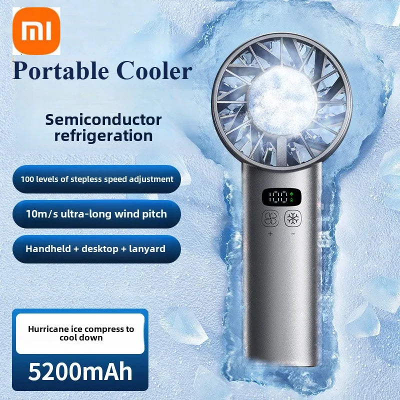 Bladeless Hanging Neck Fan USB Rechargeable 8000mAh LED Display — White | KIMLUD