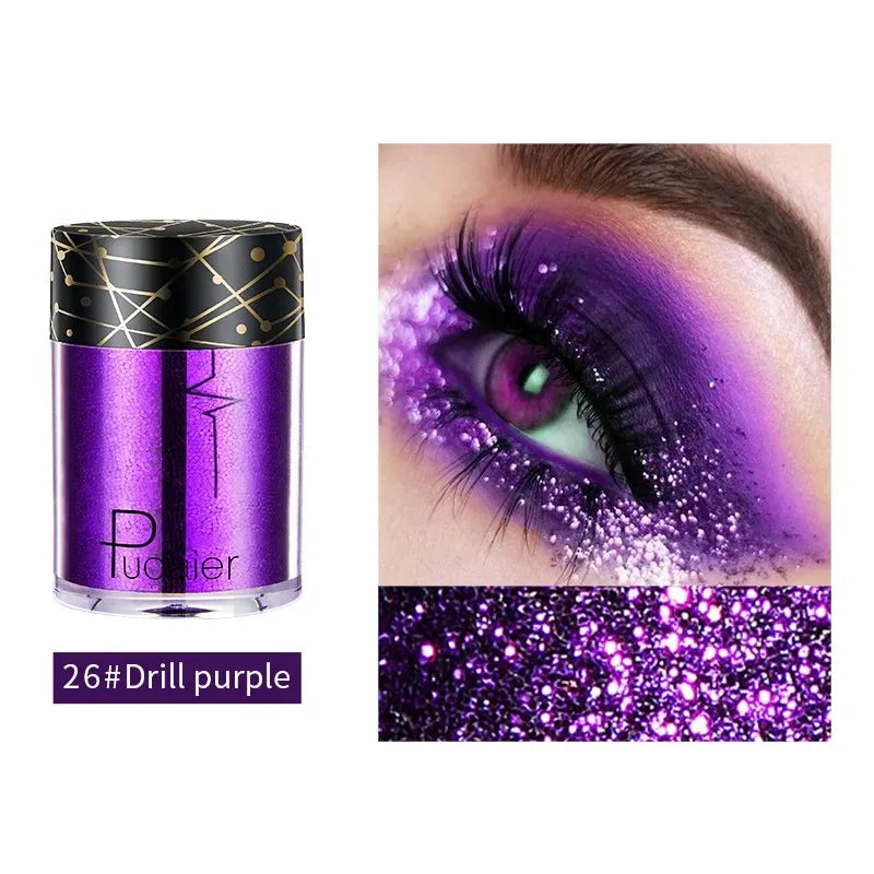 36 Colors Monochrome Eyeshadow Glitter Sequins High Gloss Face Body Glitter Pearlescent Easy-to-color Eye Shadow Festival Makeup