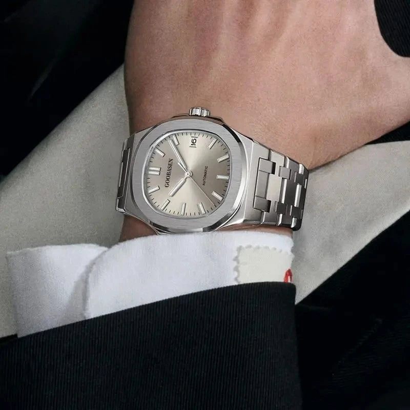 Luminous Stainless Steel Automatic Watch — Silver | KIMLUD