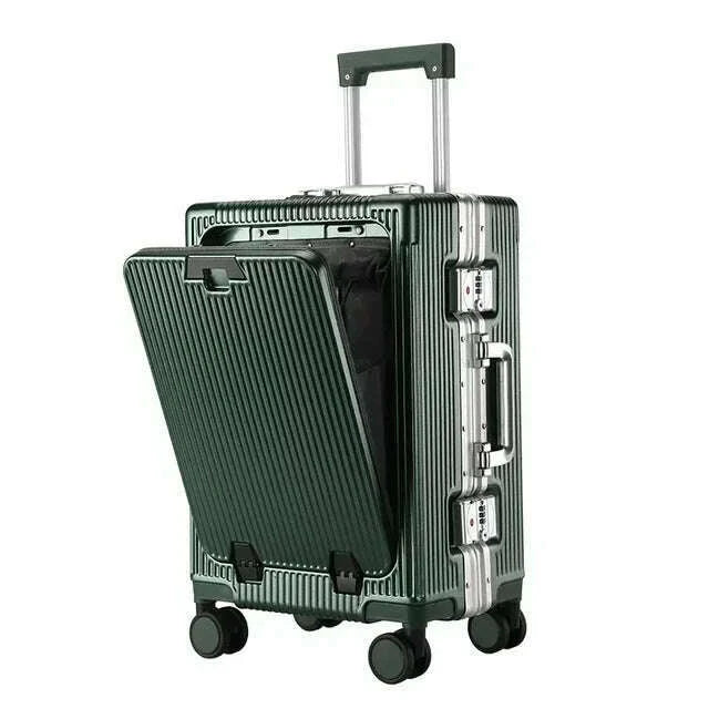 front-opening-large-capacity-rolling-luggage-case-aluminum-frame-trolley-case-usb-charging-boarding-suitcase-with-cup-holderskimlud-womens-fashion-34614731