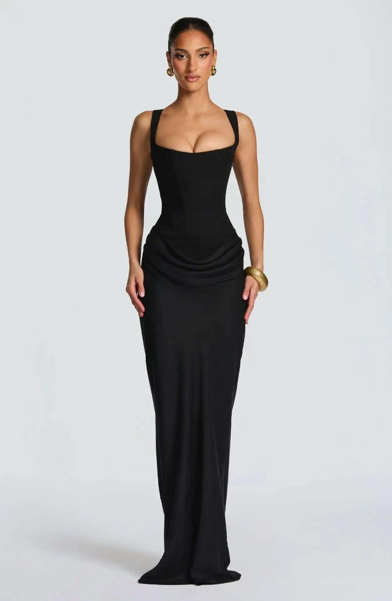 womens-casual-long-sleeved-slim-fit-fishbone-pure-desire-suspender-jumpsuit-long-skirt-slim-fit-solid-color-hip-hugging-dresskimludkimlud-35578150