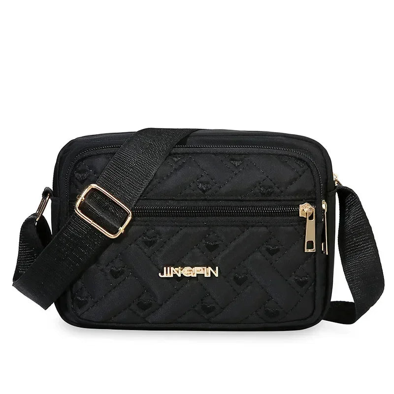 Soft Leather Shoulder Messenger Bag With Multiple Pockets And Wear-Resistant Finish — Black | KIMLUD