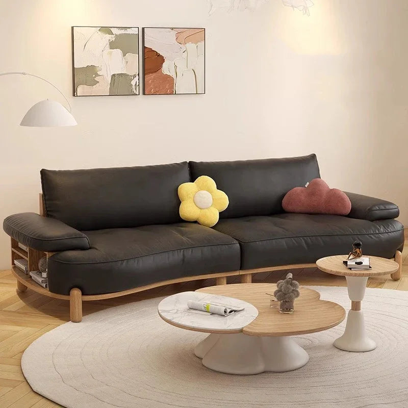 Foam Modern 3 Seater Sofa Soft Suede-Like Finish — White | KIMLUD