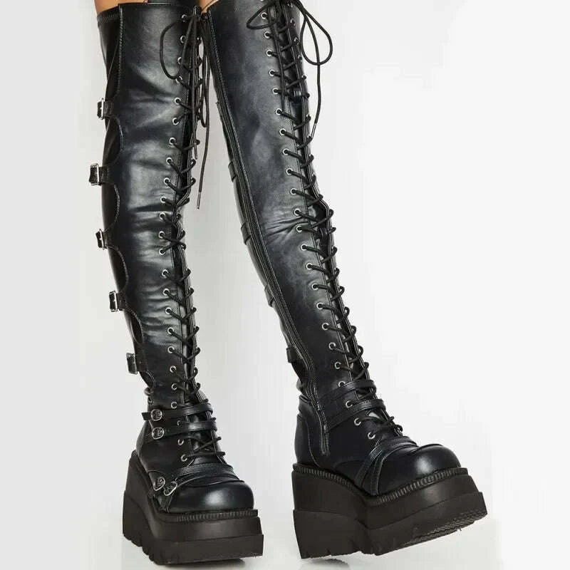 brand-design-big-size-43-shoelaces-cosplay-motorcycles-boots-buckles-platform-wedges-high-heels-thigh-high-boots-women-shoeskimlud-womens-fashion-34601759