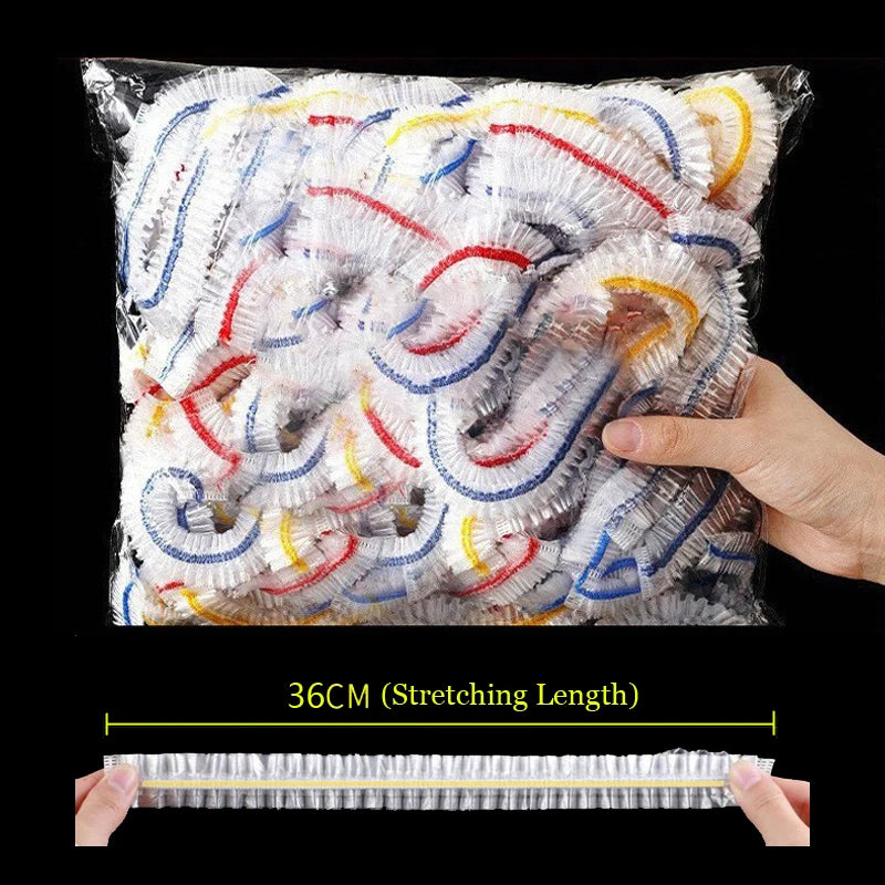 Plastic Food Cover Bags Food Grade Fresh-keeping Transparent Packaging Bag Reusable Wrap Kitchen Disposable Colorful Cling Film