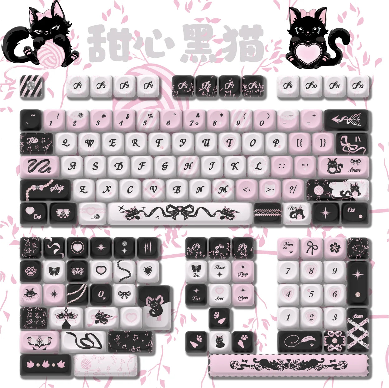 125 Keys Milky Way White Dye-Sublimation Keyboard Keycaps MOA Profile Cute PBT Key cap for Cherry MX Switches Gaming Keyboard