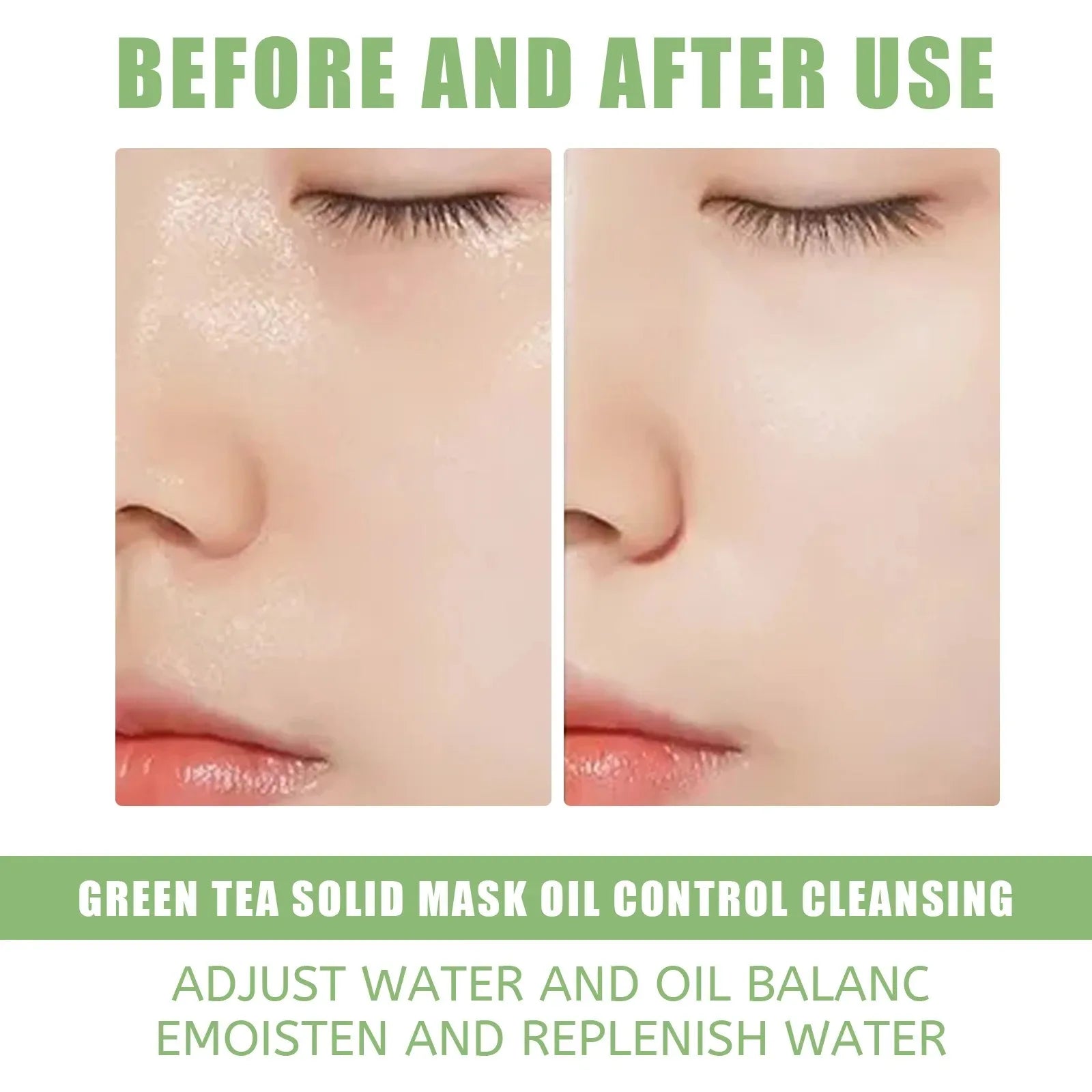 Green Tea Cleansing Solid Face Mask Pore Refining — Green | KIMLUD