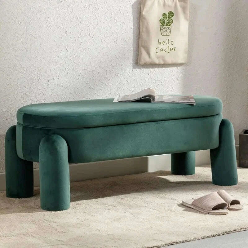 447-inch-upholstered-ottoman-bench-velvet-fabric-end-of-bed-stool-cute-entryway-storage-seatkimlud-womens-fashion-34604360