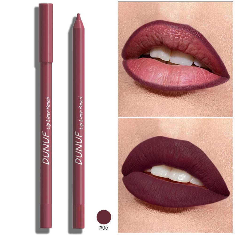 Matte Lip Pencil Contour Lip Liner Long-Lasting Waterproof Hydrating Formula — Red | KIMLUD