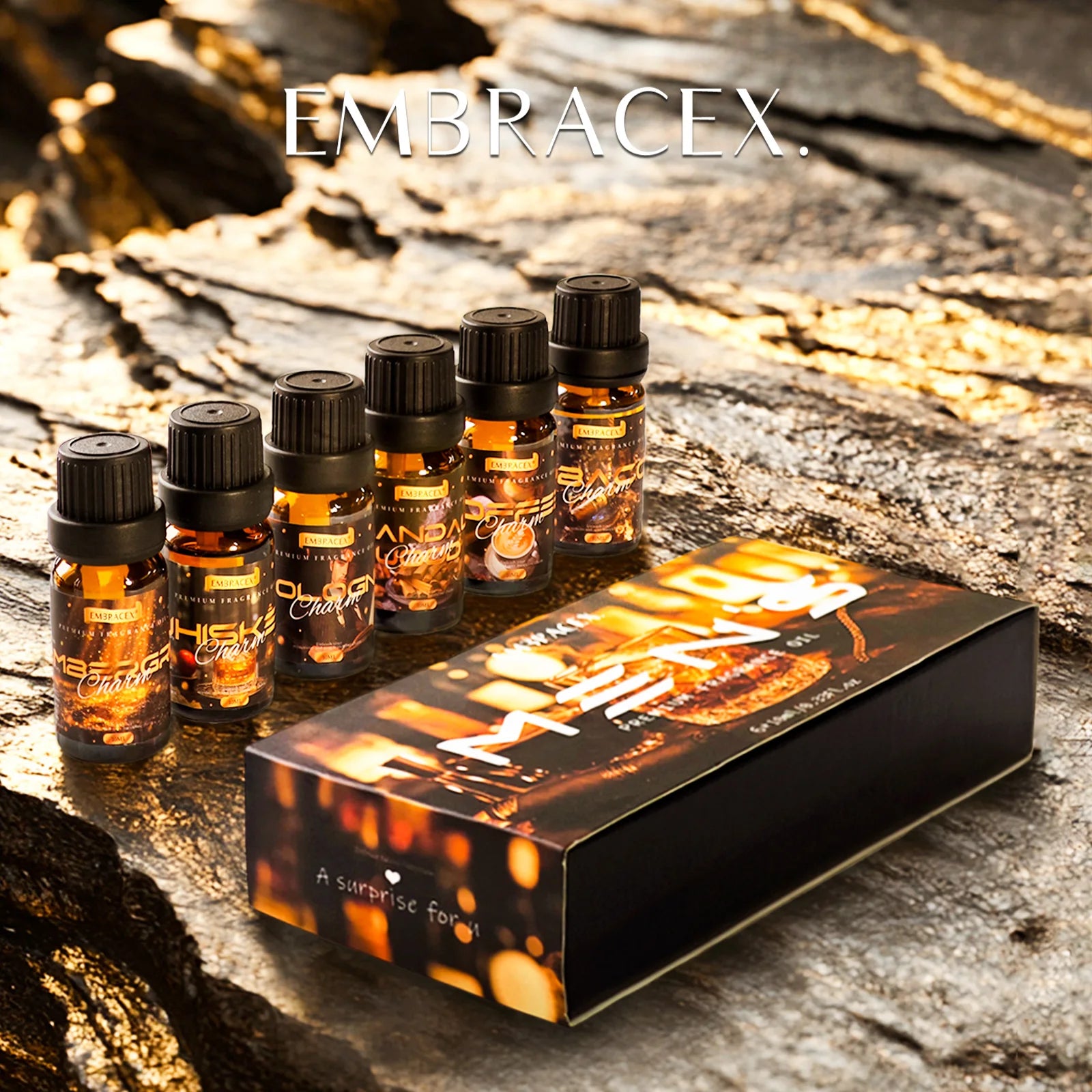 6PC/1PC 10ML Men's Essential Oils Skincare massage oil men's gift Father's Day gift Cologne Tobacco Sandalwood Perfume