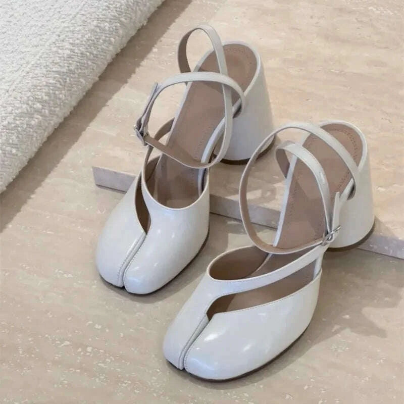 ins-style-fashion-patent-leather-split-toe-women-pumps-spring-summer-thick-high-heels-slingbacks-female-tabi-chunky-casual-shoeskimlud-womens-fashion-34621466