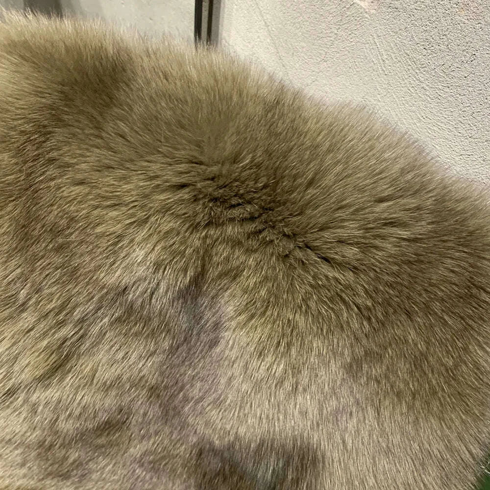 KIMLUD, Winter Long Fur Coats Winter Female Natural Fox Fur OutWear Full Pelt Real Fox Fur Jackets with Long Sleeve, KIMLUD Womens Clothes