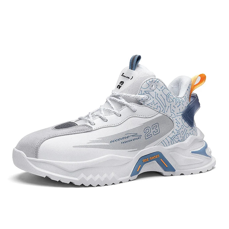 Mesh Breathable Sneakers Cushioned EVA — White | KIMLUD
