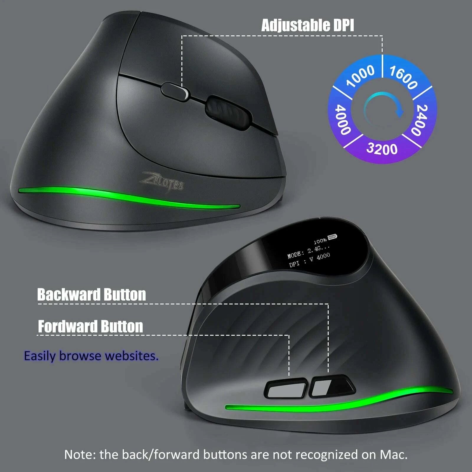 lefon-programming-vertical-mouse-ergonomic-wireless-bluetooth-mouse-4000dpi-with-oled-screen-gaming-mice-for-computer-pc-laptopkimludkimlud-35568028