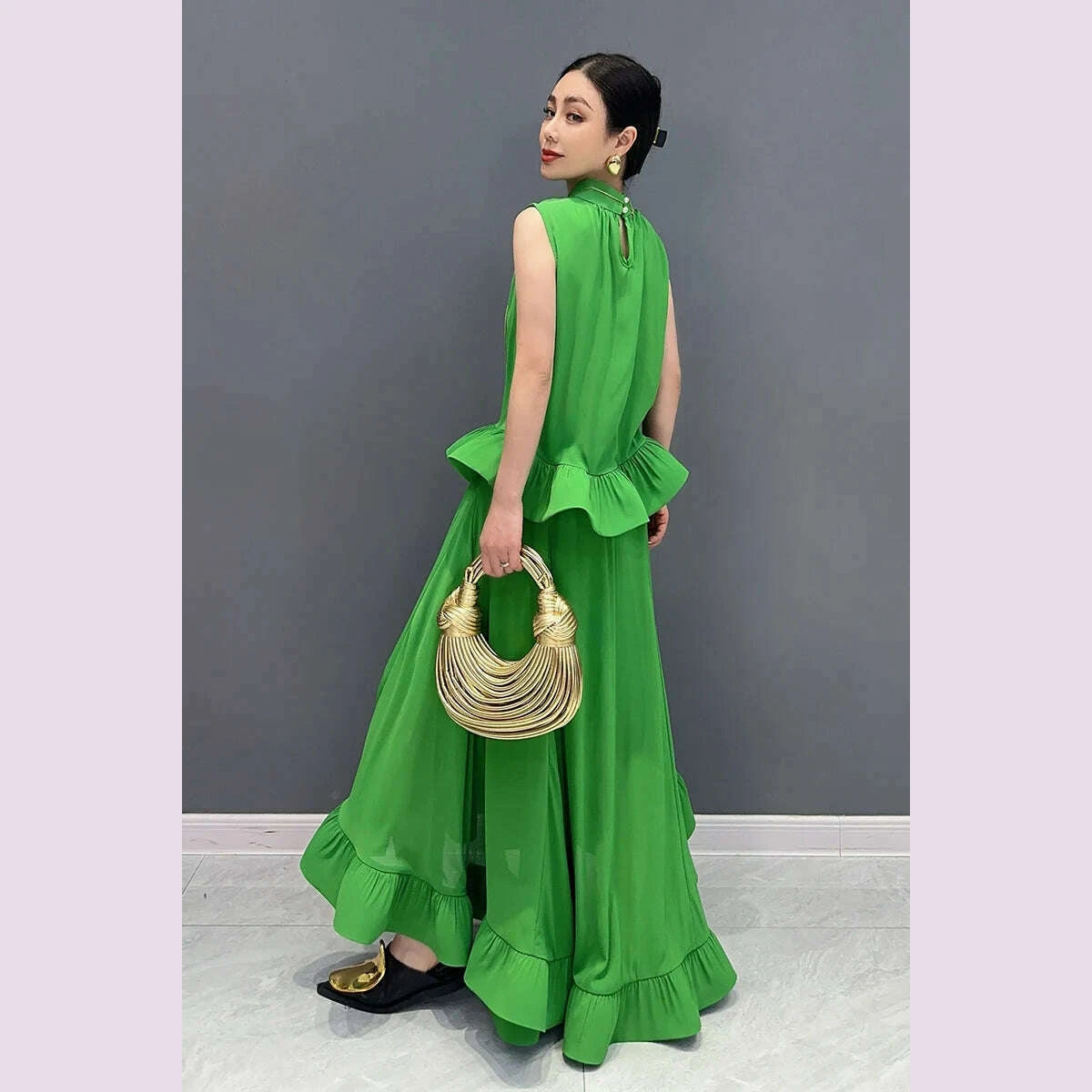 vefadisa-newest-2025-summer-green-women-sets-sleeveless-ruffle-edge-top-large-hem-long-skirt-two-pieces-dress-sets-hlx064-kimlud-kimlud-33915527