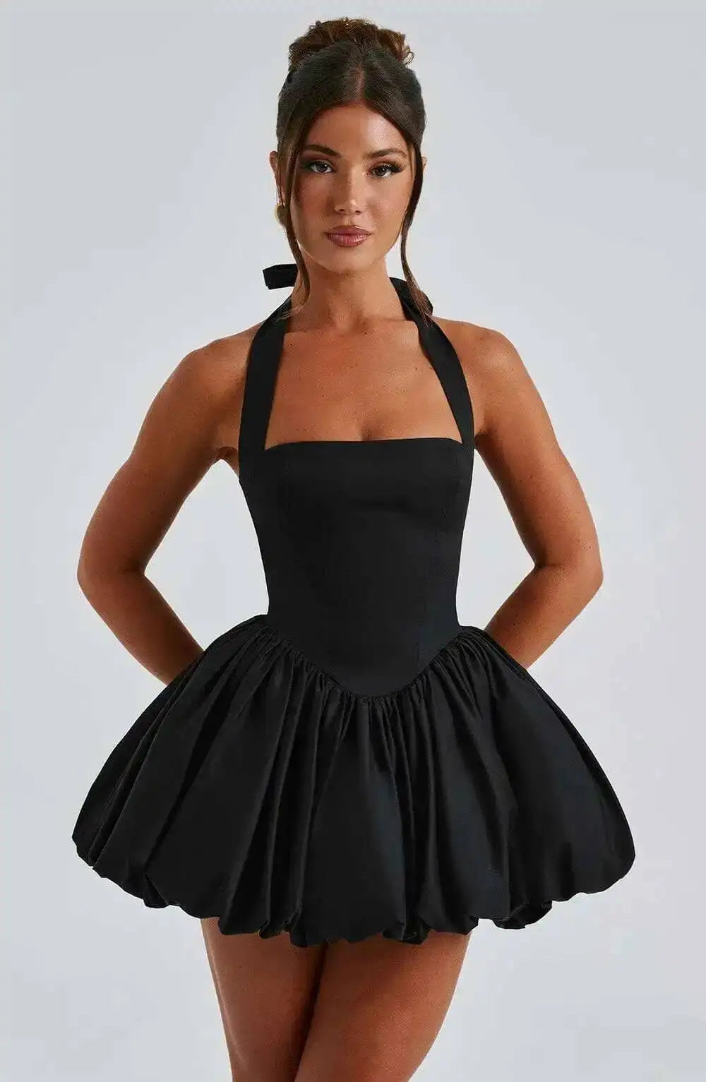 Townlike Waist Wrap A-line Ball Gown Dress Women Halter Mini 2025 Spring Summer Dress Nightclub Sexy Party Dresses