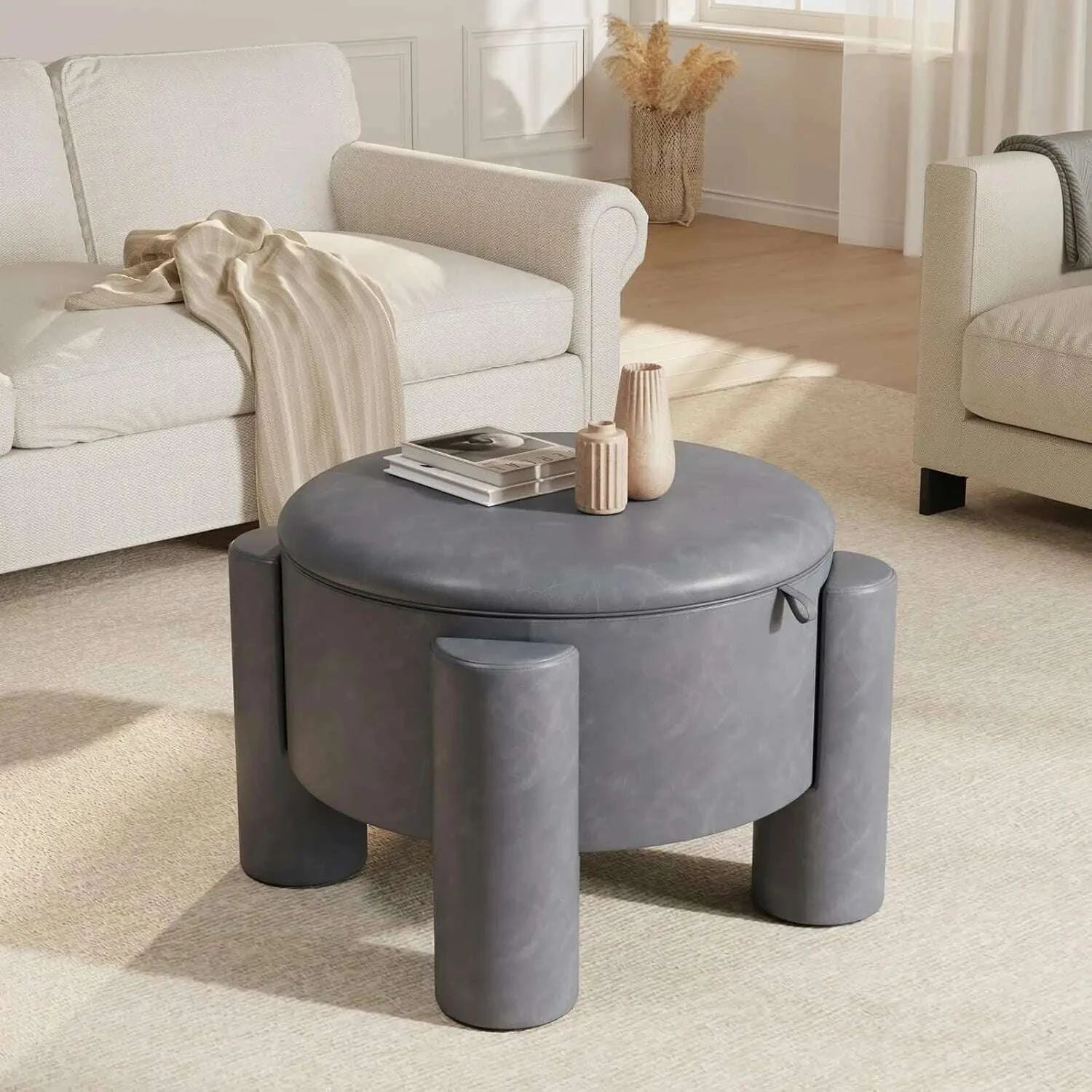 storage-ottoman-with-removable-top-24-round-coffee-table-ottoman-upholstered-footrest-faux-leather-ottoman-for-smallkimlud-womens-fashion-34604172