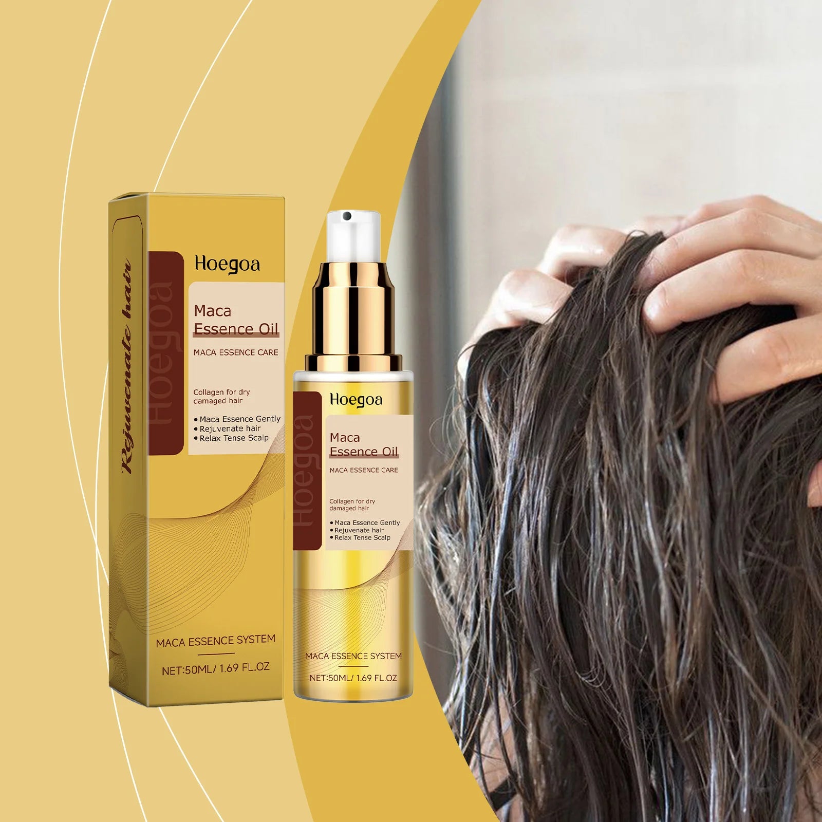 Argan Oil Hair Care Treatment Nourishing Shine — Gold | KIMLUD