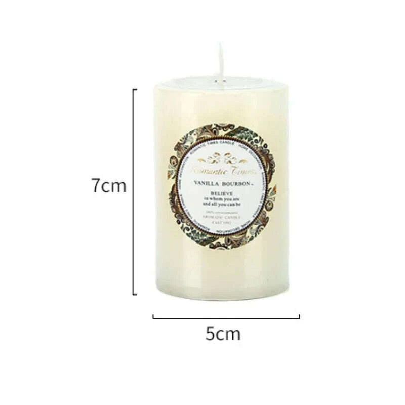 KIMLUD, Household Smokeless Column Wax Scented Candles Church Holiday Wedding Scented Birthday Buddhist Candles Home Decoration, KIMLUD Womens Clothes