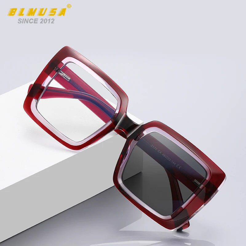 Square Photochromic Reading Glasses — Clear | KIMLUD