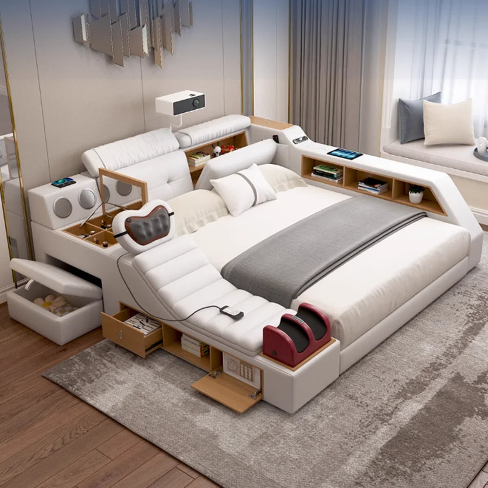 Unique Minimalist Beds Fancy Reading King Sleeping Dressers Beds Massage Smart Muebles Para Dormitorio Bedroom Furniture