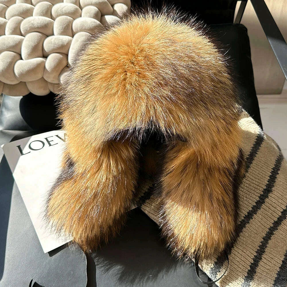 natural-raccoon-fur-caps-russian-hat-unisex-trapper-fur-cap-aviator-trooper-winter-thickened-and-warm-flaps-ski-hat-bomber-hatskimlud-womens-fashion-34622479