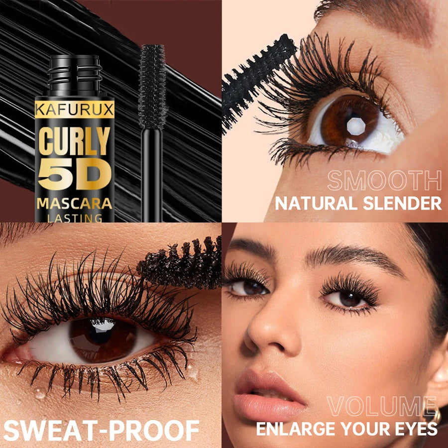 Silk 5D Mascara Waterproof Lengthened Curled Lashes Long Wearing Formula — Black | KIMLUD