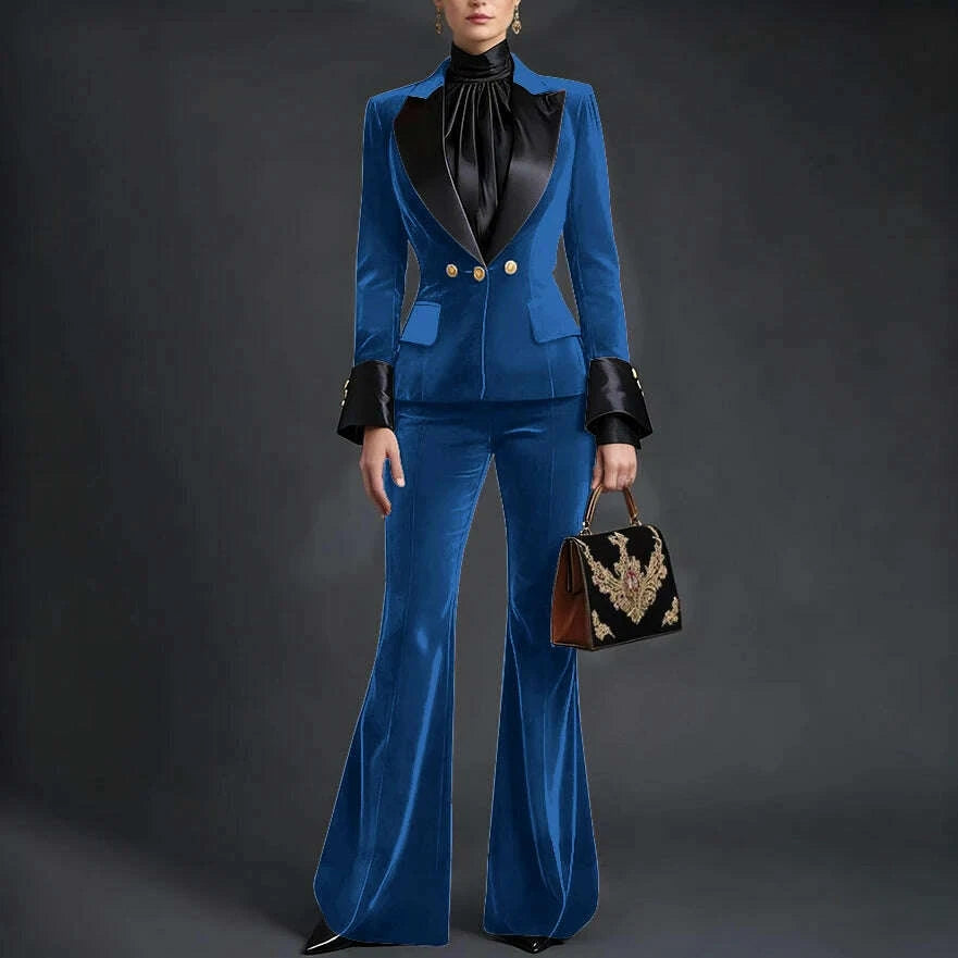 luxury-velvet-womens-burgundy-suits-three-buttons-2-piece-set-vintage-satin-peaked-lapel-blazer-flared-pants-evening-outfitkimlud-womens-clothes-35081909