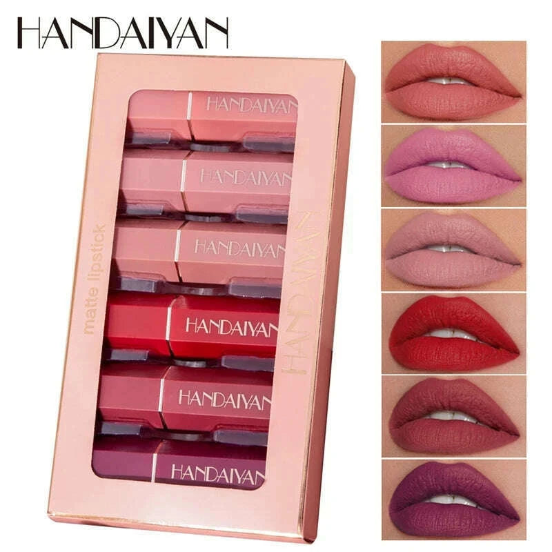 handaiyan-6pcsbox-velvet-matte-lipstick-kit-lips-makeup-nude-lip-stick-make-up-cosmetics-foggy-matt-tint-lip-balm-cream-pigment-kimlud-kimlud-33913913