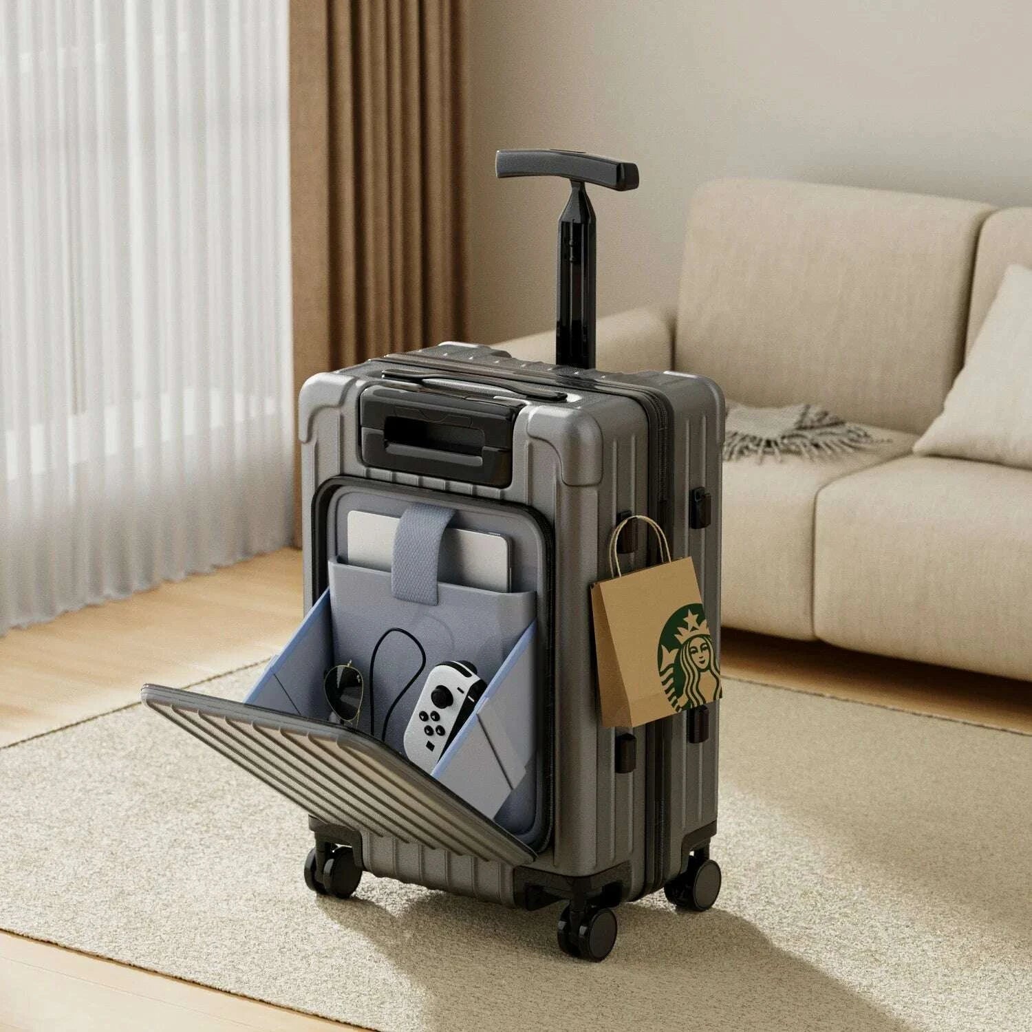 kid-suitcase-front-opening-boarding-case-laptop-trolley-case-luggage-with-spinner-wheels-carry-on-luggage-for-travelkimlud-womens-fashion-34614430