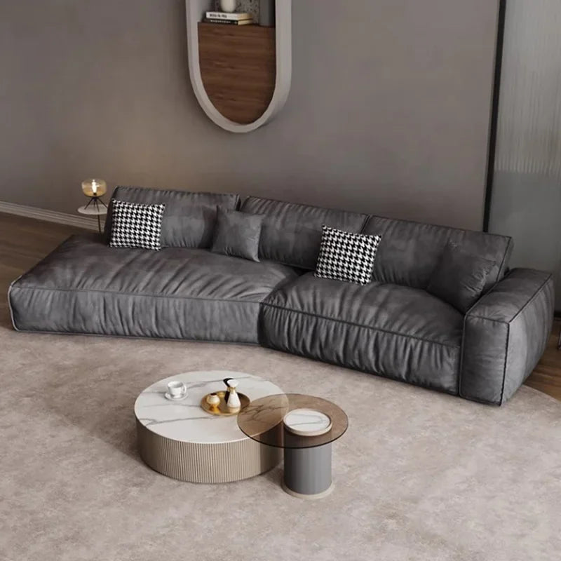Nordic Fabric Sofa Double-Seater — Slate Blue | KIMLUD