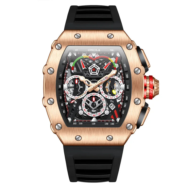 Sport Watch Quartz Chronograph Luminous — Black | KIMLUD