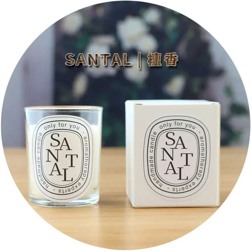 KIMLUD, Clear scented candle companion gift return gift fragrance European style romantic candle lamp table incense handmade soy wax, KIMLUD Womens Clothes