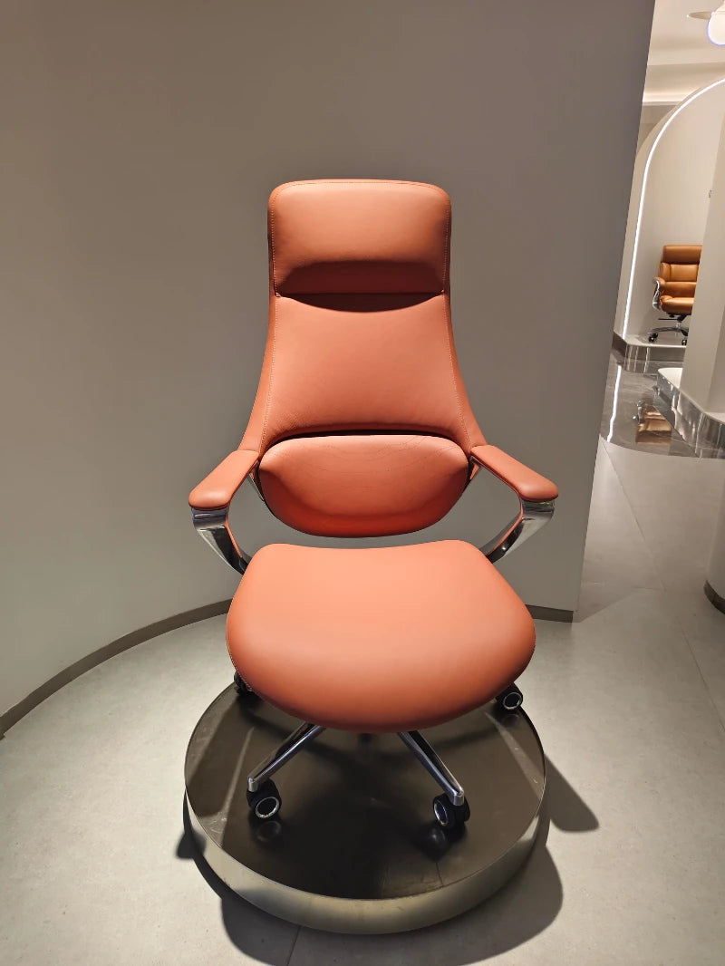 Premium Leather Office Chairs — Blush Pink | KIMLUD