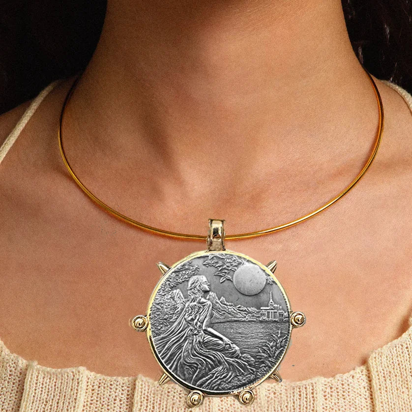 Copper Gothic Cuban Chunky Necklace — Copper | KIMLUD