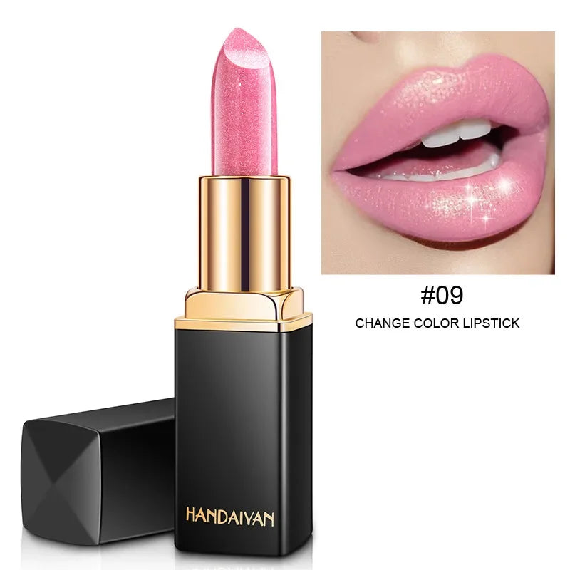 Velvet-Matte Waterproof Lipstick Glitter Finish Long-Lasting Silky Texture — Pink | KIMLUD