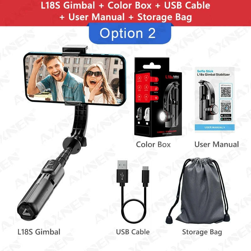 l18s-handheld-gimbal-stabilizer-for-android-iphone-smartphone-360-rotate-shot-selfie-stick-monopod-tripod-with-3-color-lightkimludkimlud-35561699
